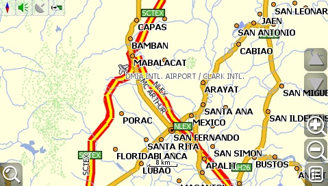 carNAVi 2010, Angeles area map